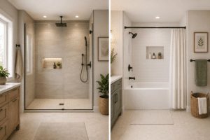Comparing Walk-In Showers and Tub-Shower Combos Side by Side